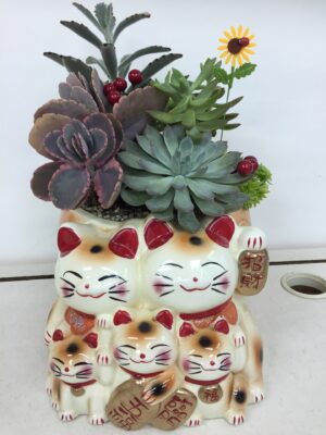 編號:E0004----五福臨門祝賀盆景 20*28*38